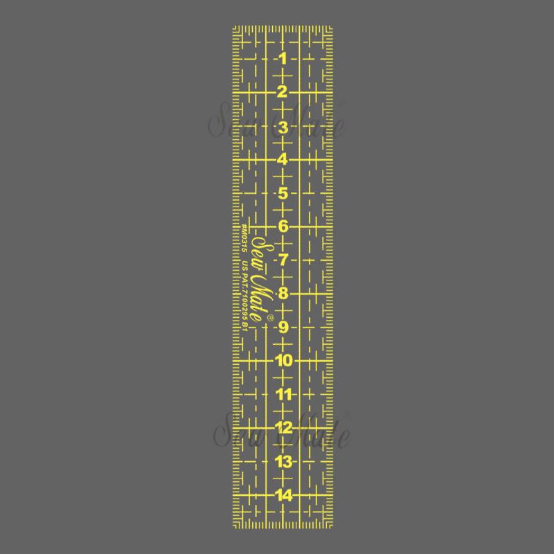 Quilting Ruler (Metric Version), 3x15cm, Yellow,Donwei
