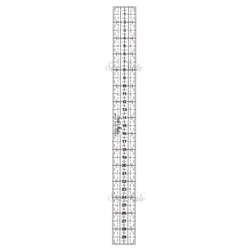Quilting Ruler (Metric Version), 3x30cm, Black,Donwei