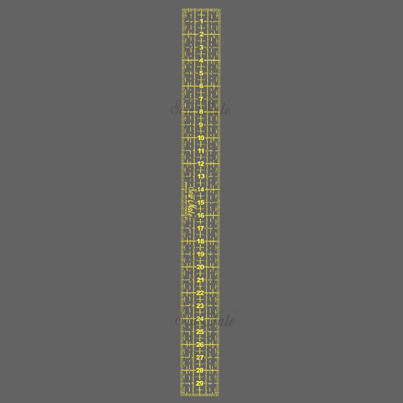 Quilting Ruler (Metric Version), 3x30cm, Yellow,Donwei