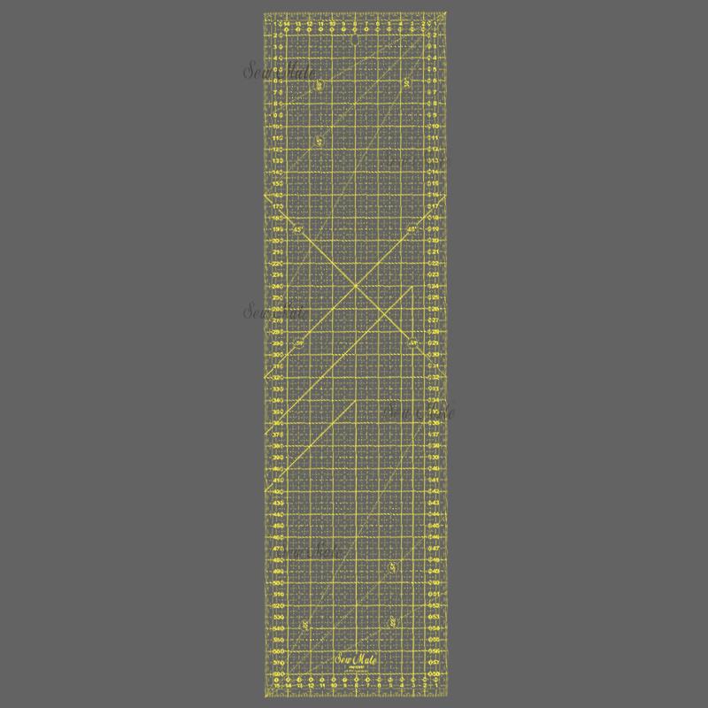 Quilting Ruler (Metric Version), 16x60cm, Yellow,Donwei