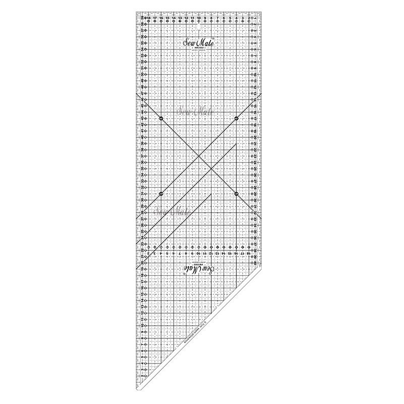 Quilting Ruler (Metric Version), 20x60cm, Black,Donwei