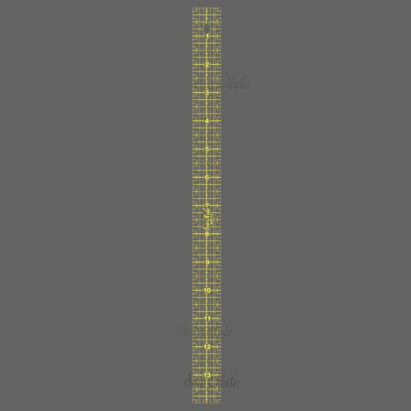 Quilting Ruler (Imperial Version), 1"x14", Yellow,Donwei