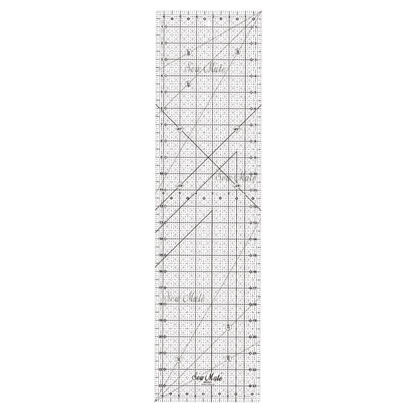 Quilting Ruler (Imperial Version), 6.5"x24", Black,Donwei