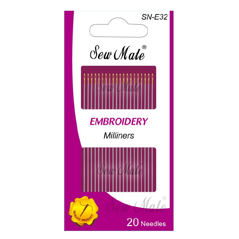  Embroidery Needles-Milliners, Sharp Tip,Donwei