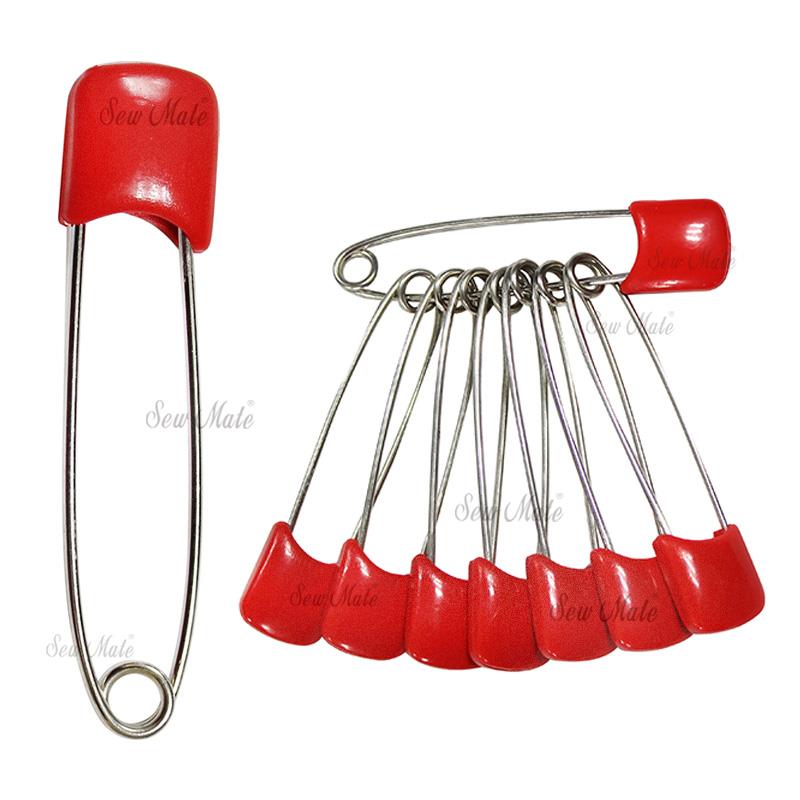 8 Safety Pins, 55mm | Donwei, SewMate, X'Sor, Bobbins, Scissors