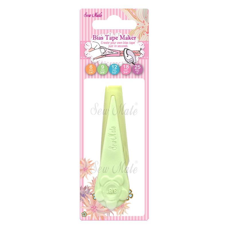 Bias Tape Maker, 9mm(3/8");Green;18~21mm,Donwei